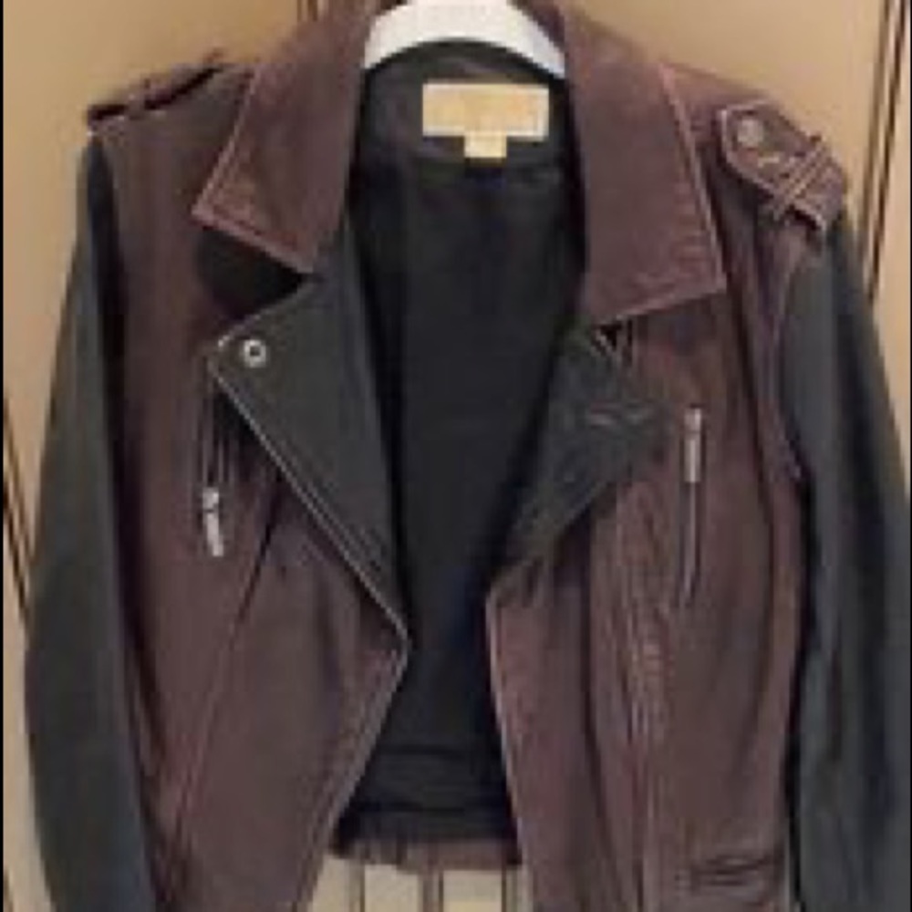 Michael kors leather jacket